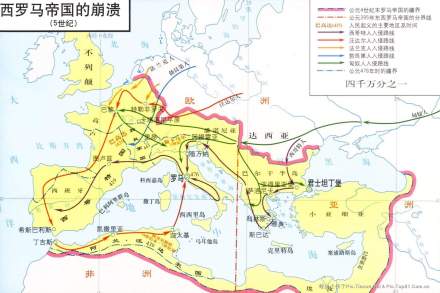 西罗马帝国灭亡图