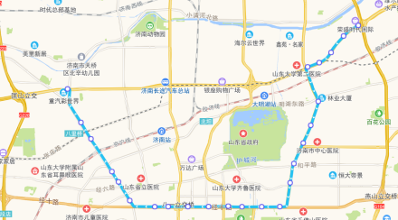 济南公交BRT3号线路线图