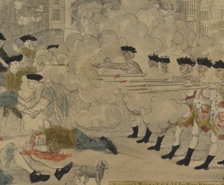 1770年出版的国王街波士顿惨案版画