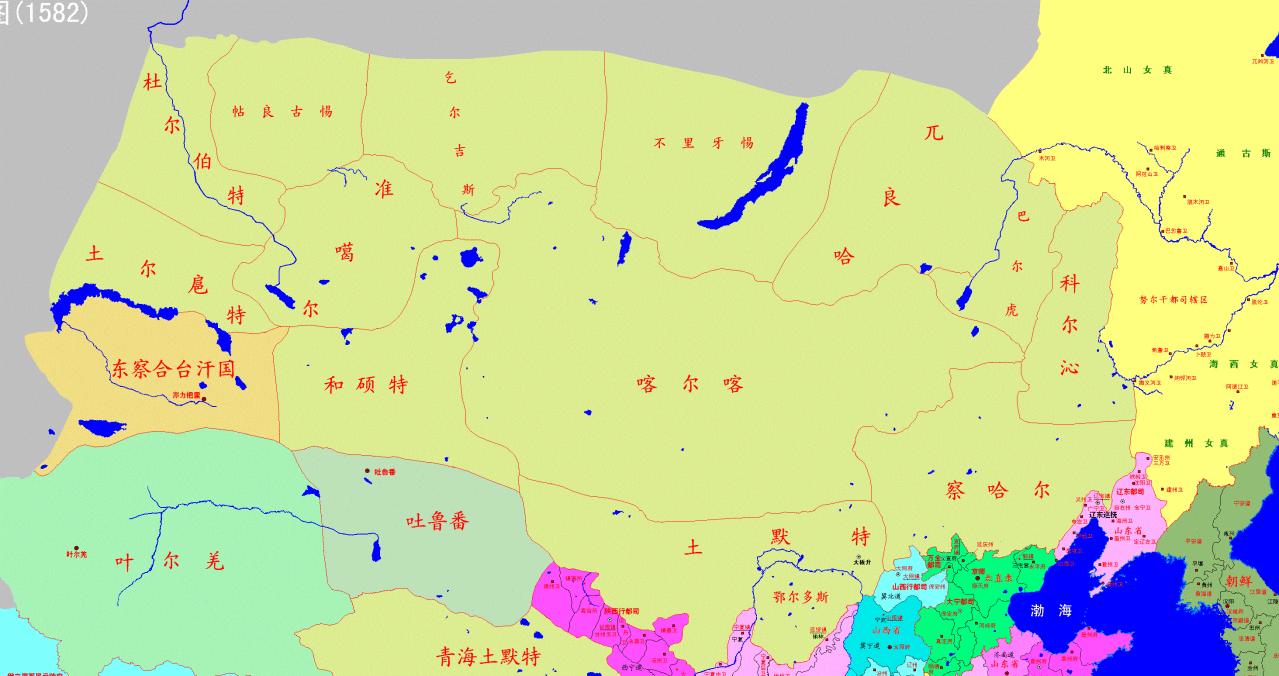 明朝后期蒙古各部形势