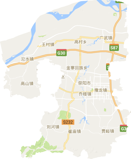 荥阳市政区图