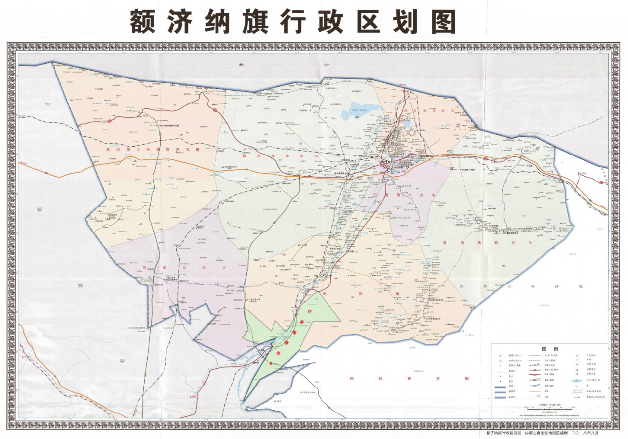 额济纳旗行政区划图