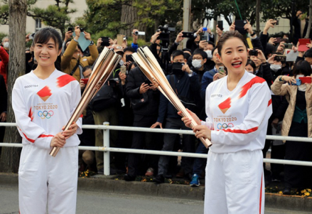 2020年2月15日，圣火传递彩排仪式