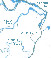 圣路易斯河流地图 