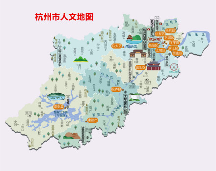  杭州市人文地图