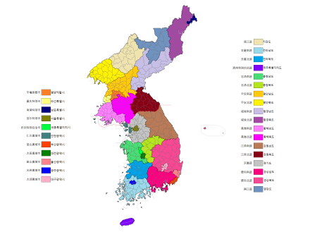 朝鲜半岛现状行政区划