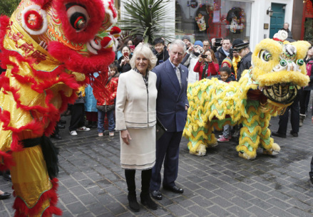 查尔斯与卡米拉在伦敦中国城