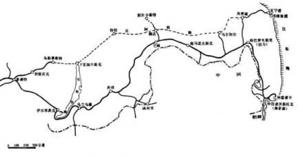 贝阿铁路与西伯利亚大铁路示意图