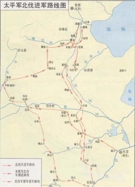 太平军北伐路线 