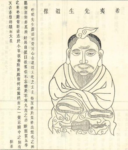 陈抟头像，取自1924年修《江苏锡山陈氏宗谱》