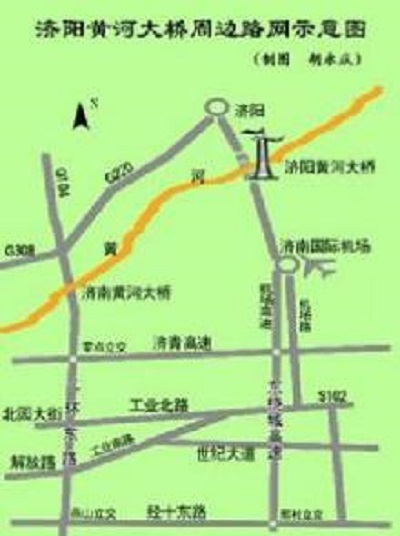 济阳黄河大桥周边路网图