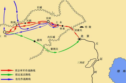 明蒙双方行军路线