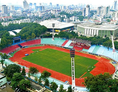 江苏省五台山体育中心空拍图