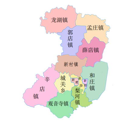 新郑市区划图