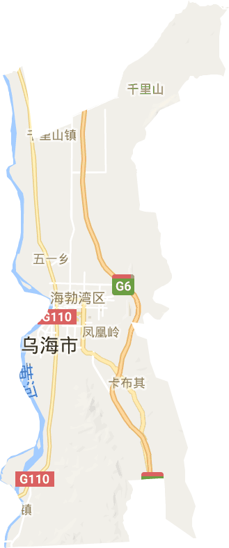 海勃湾区电子地图