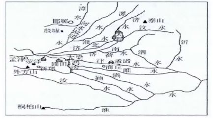 大梁周围水系图 