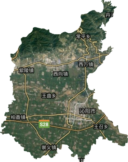 沁阳市卫星地图