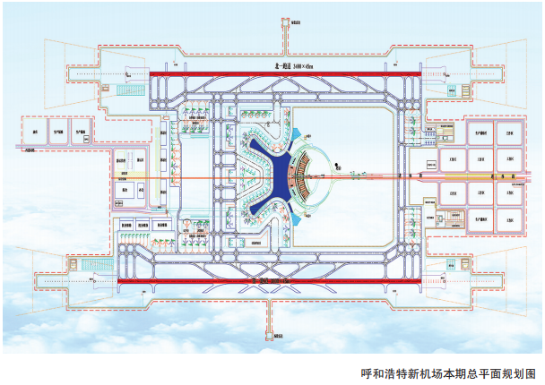 呼和浩特盛乐国际机场总平面图