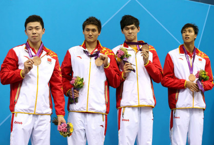 男子4X200米自由泳接力，中国队夺铜