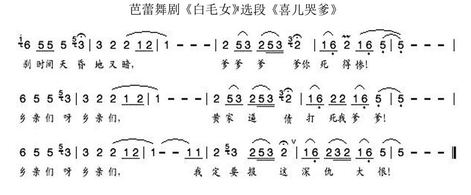 芭蕾舞剧《白毛女》选段《喜儿哭爹》