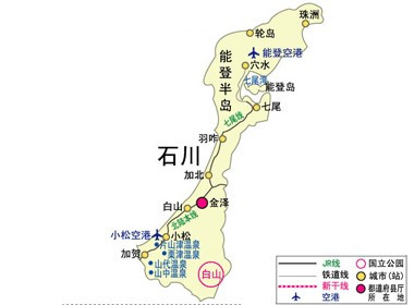 石川县交通图