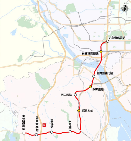 北京地铁1号线支线线路图