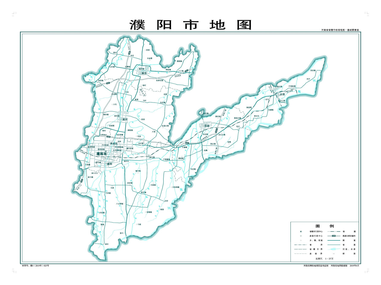 濮阳市标准地图