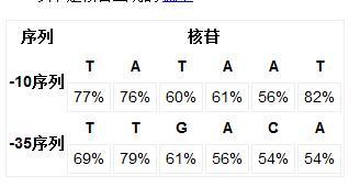 核苷出现的概率表格